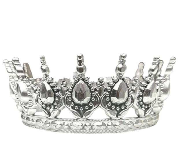 Gümüş Mika Pasta Tacı